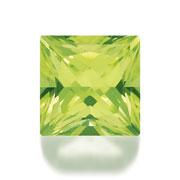 Перидот нат. Apple Green квадрат принцесса 4,00 Good Signity ― Интернет-магазин Брилланс