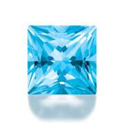 Топаз нат. Ice Blue квадрат принцесса 5,00 Fine Signity ― Интернет-магазин Брилланс